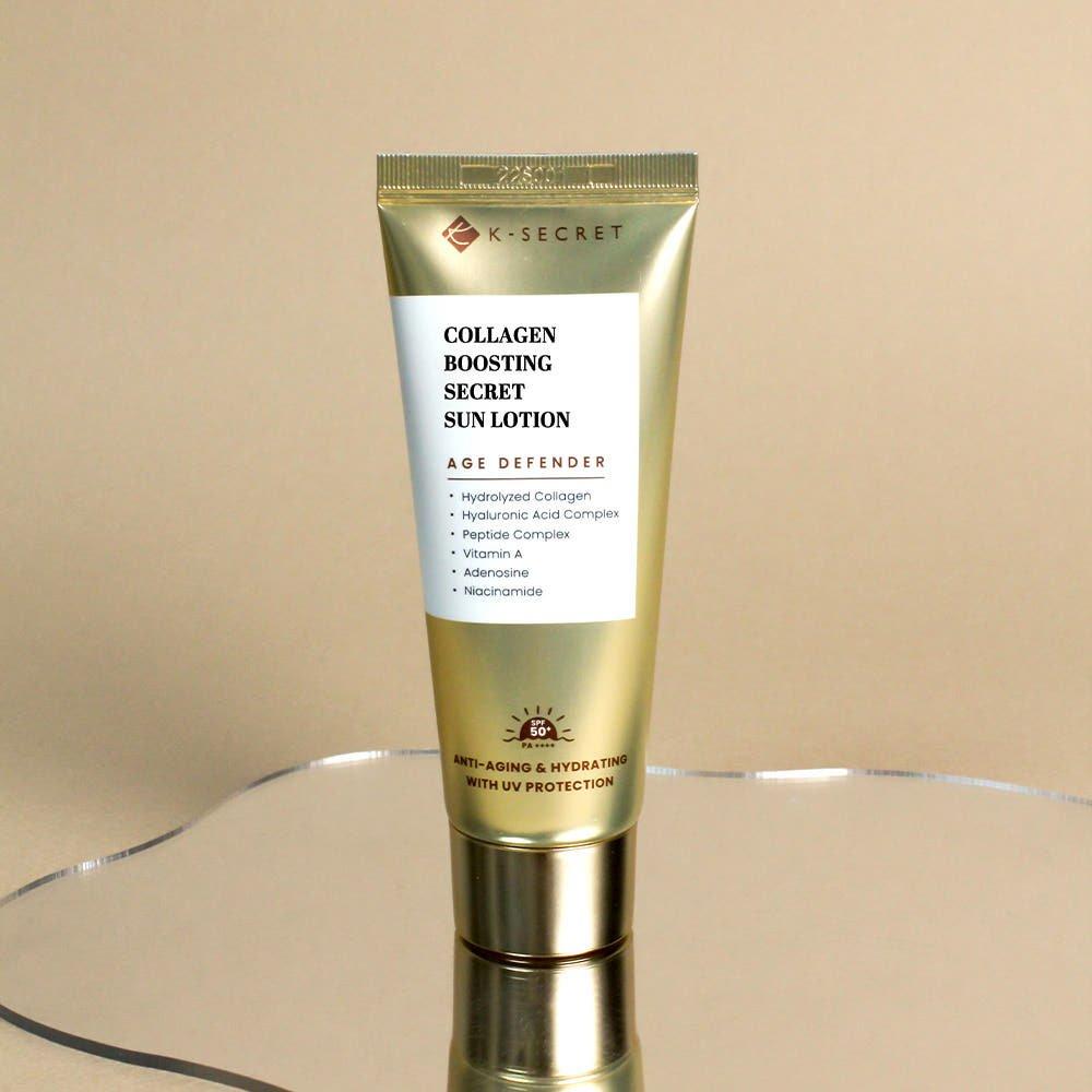 K - SECRET Collagen Boosting Secret Sun Lotion 60ml - Glam Global UKK - SECRET