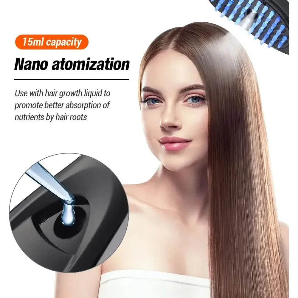 Electric Hair Massage Comb Meridian Therapy | Scalp Massager for Stress Relief & Hair Growth - Glam Global UKGlam Global UK