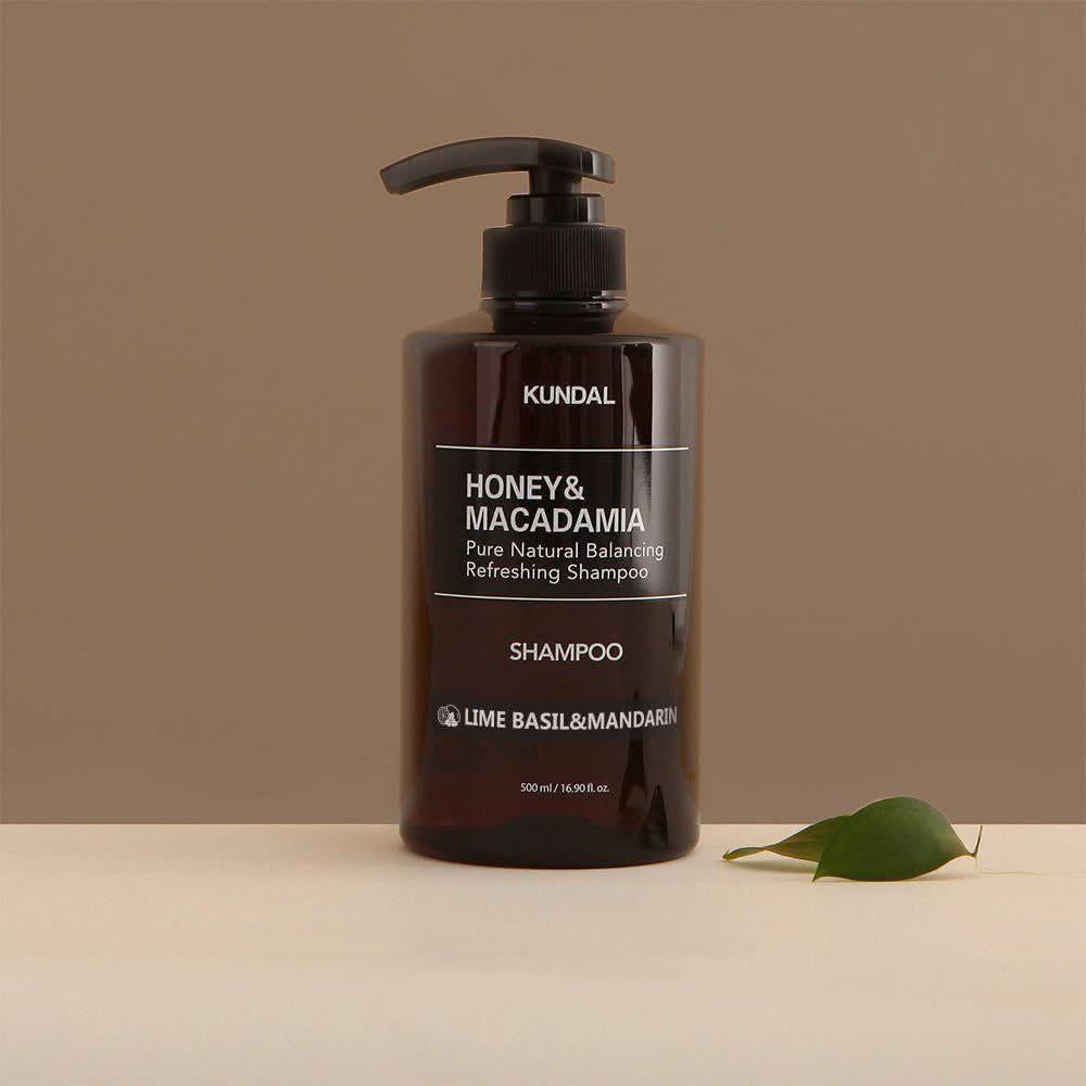 KUNDAL HONEY&MACADAMIA Pure Natural Balancing Refreshing Shampoo 500ml #LIME BASIL&MANDARIN - Glam Global UKKUNDAL