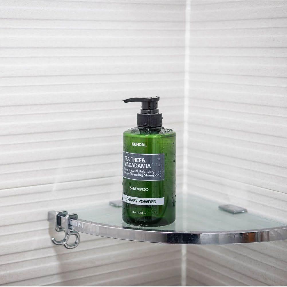 KUNDAL TEA TREE&MACADAMIA Pure Natural Balancing Deep Cleansing Shampoo 500ml #BABY POWDER - Glam Global UKKUNDAL
