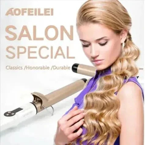 LCD Electric Curling Iron – Large Curl Styler for Voluminous Curls - Glam Global UKGlam Global UK