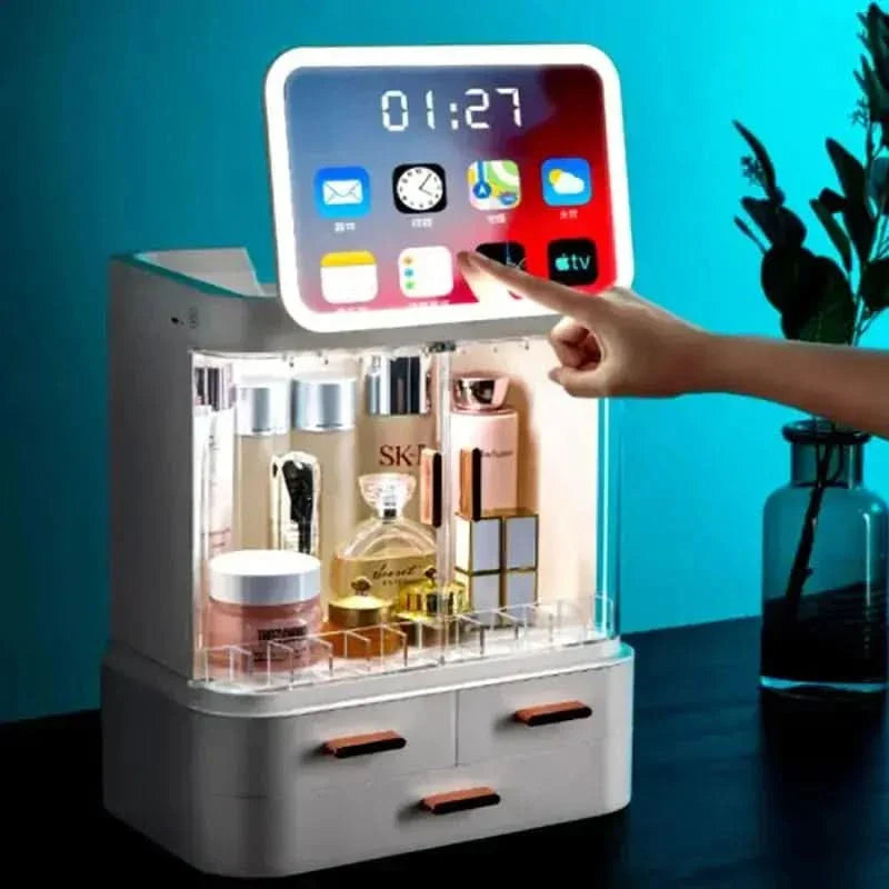 LED Desktop Storage Box: The Ultimate Organizer with Illuminating Features - Glam Global UKGlam Global UK