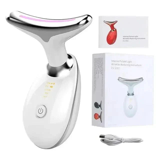 LED Light Therapy & Heat Treatment Anti Wrinkle Face & Neck Massager - Glam Global UKGlam Global UK