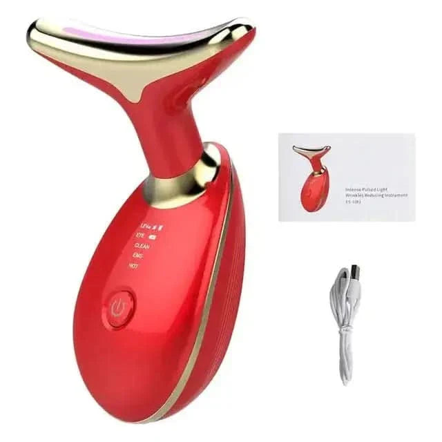 LED Light Therapy & Heat Treatment Anti Wrinkle Face & Neck Massager - Glam Global UKGlam Global UK