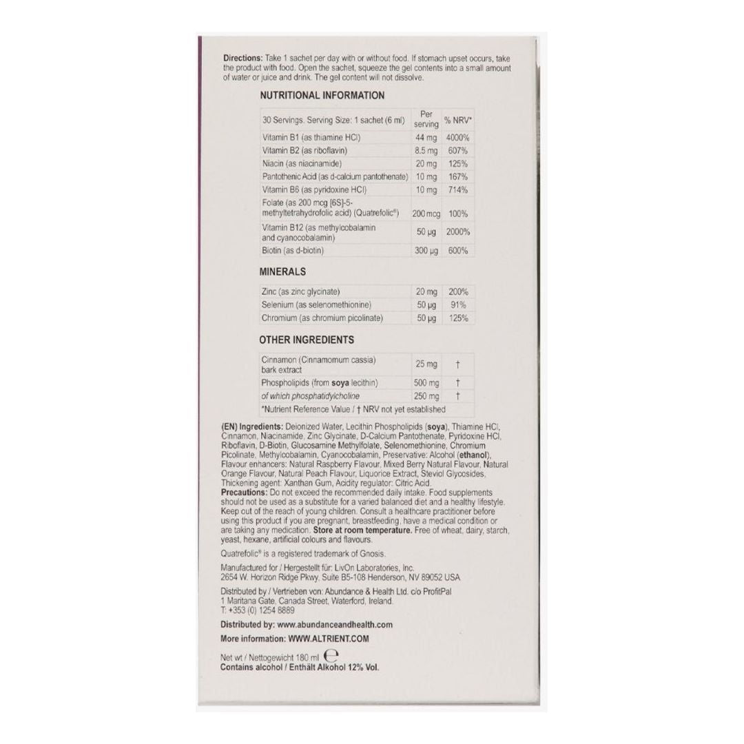 Liposomal Vitamin B and Trace Mineral Complex - Glam Global UKAltrient