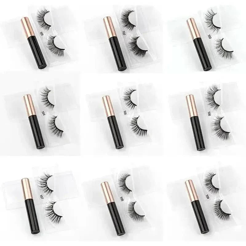 Magnetic Eyelashes Set with Waterproof Eyeliner and Tweezer - Glam Global UKGlam Global UK