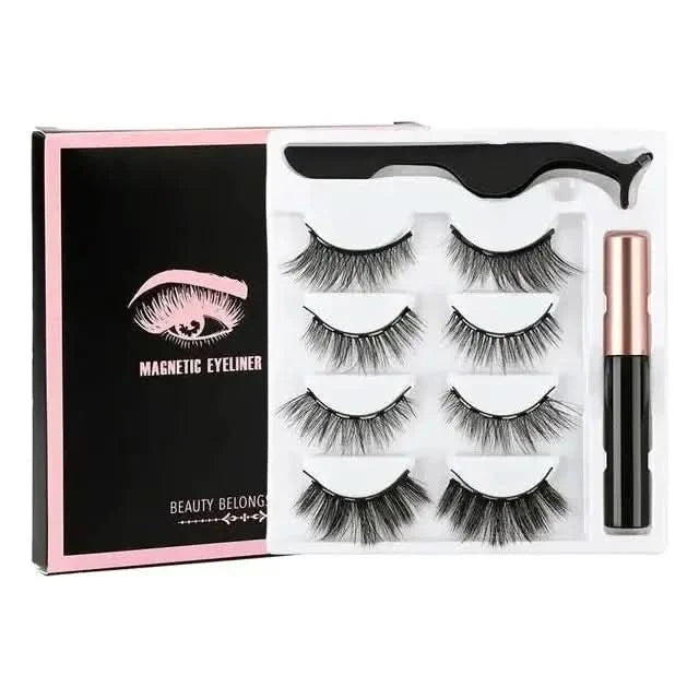 Magnetic Eyelashes Set with Waterproof Eyeliner and Tweezer - Glam Global UKGlam Global UK