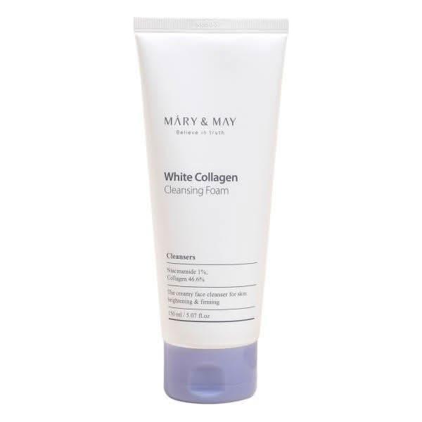 [MARY & MAY] White Collagen Cleansing Foam 150ml - Glam Global UKMARY & MAY