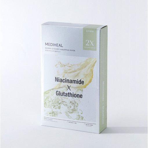 MEDIHEAL Derma Synergy Wrapping Mask Sheet 10P #Niacinamide X Glutathione - Glam Global UKMEDIHEAL
