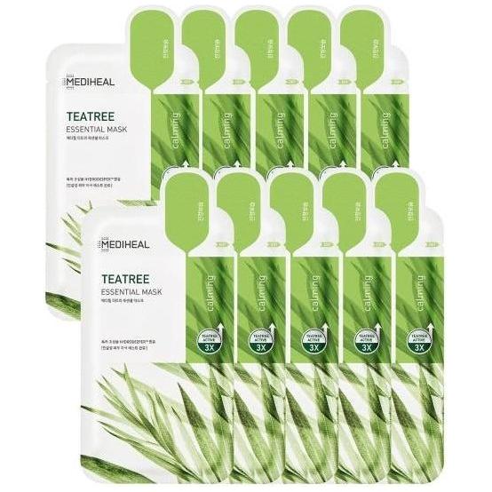 MEDIHEAL Tea Tree Care Solution Essential Mask REX 24ml X 10p - Glam Global UKMEDIHEAL
