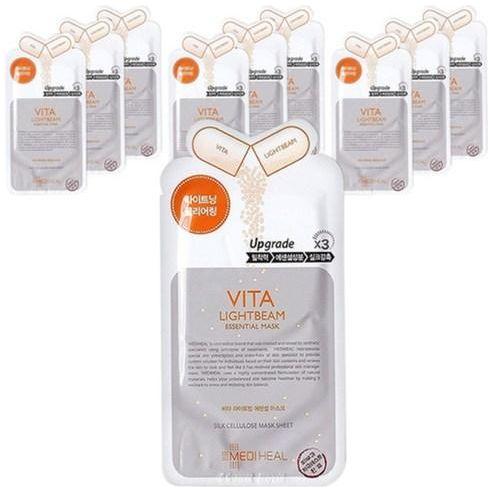 MEDIHEAL Vita Lightbeam Essential Mask EX 24ml x 10ea - Glam Global UKMEDIHEAL