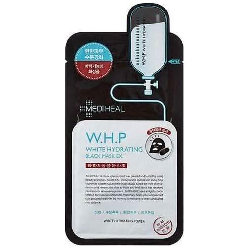 MEDIHEAL W.H.P White Hydrating Black Mask EX 25ml x 10ea - Glam Global UKMEDIHEAL