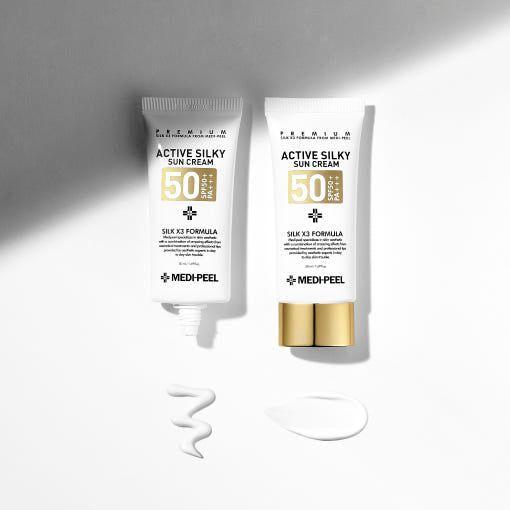 MEDIPEEL Active Silky Sun Cream SPF50+ PA+++ - 50ml - Glam Global UKMEDIPEEL