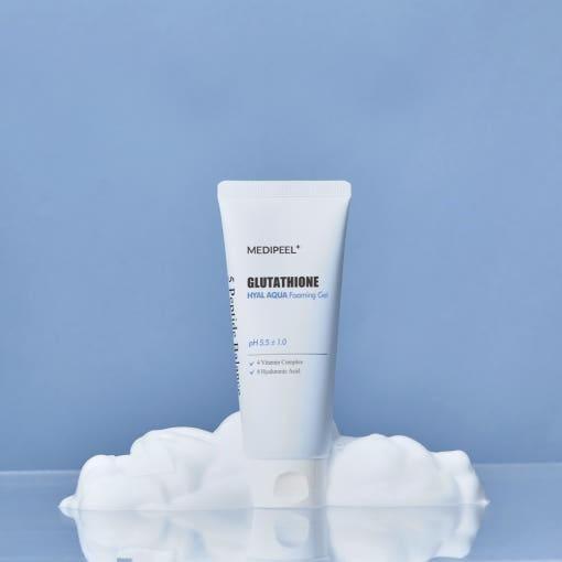 MEDIPEEL Glutathione Hyal Aqua Foaming Gel Cleanser - 150ml - Glam Global UKMEDIPEEL