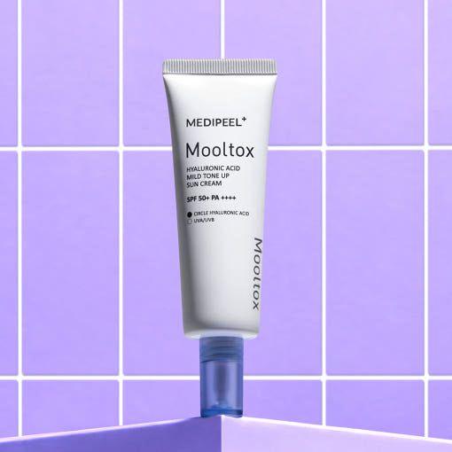 MEDIPEEL Hyaluronic Acid Layer Mooltox Mild Tone Up Sun Cream SPF 50+PA++++ - 50g - Glam Global UKMEDIPEEL