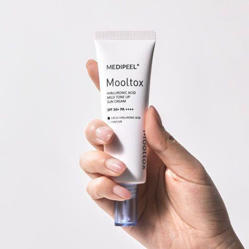 MEDIPEEL Hyaluronic Acid Layer Mooltox Mild Tone Up Sun Cream SPF 50+PA++++ - 50g - Glam Global UKMEDIPEEL