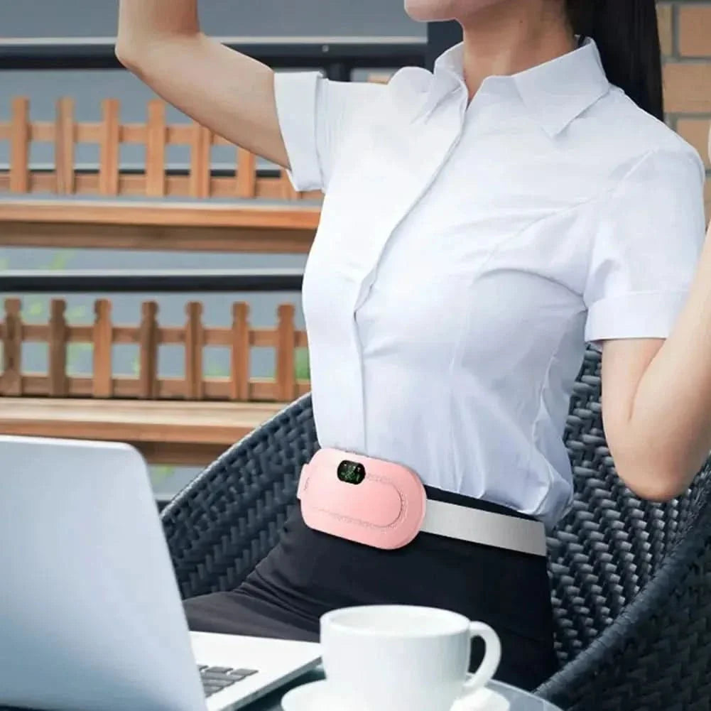 Menstrual Heating Pad Smart Warm Belt – USB Rechargeable Heating & Vibration Therapy for Cramp Relief - Glam Global UKGlam Global UK