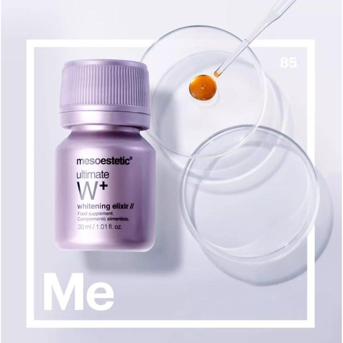 MESOESTETIC Ultimate W+ Whitening Elixir Food Supplement - 30ml x 6 | Brightening Drink for Even Skin Tone - Glam Global UKMESOESTETIC