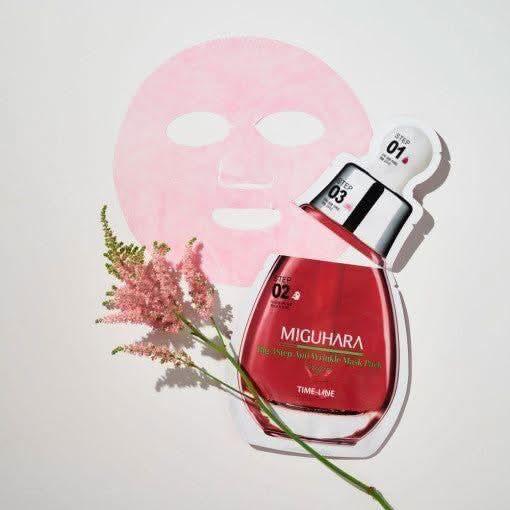 MIGUHARA Big 3 Step Anti - Wrinkle Mask Pack Origin 1.7ml + 25ml + 2ml - Glam Global UKMIGUHARA