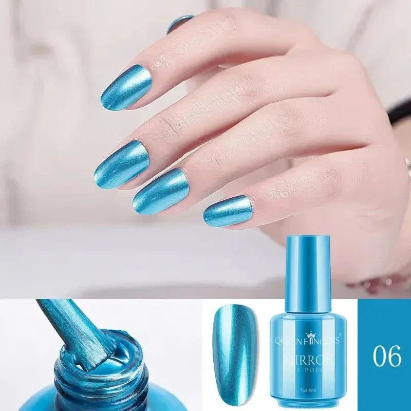 Mirror Nail Polish | High - Shine Metallic Finish | Long - Lasting & Durable | 8ml Bottle - Glam Global UKGlam Global UK