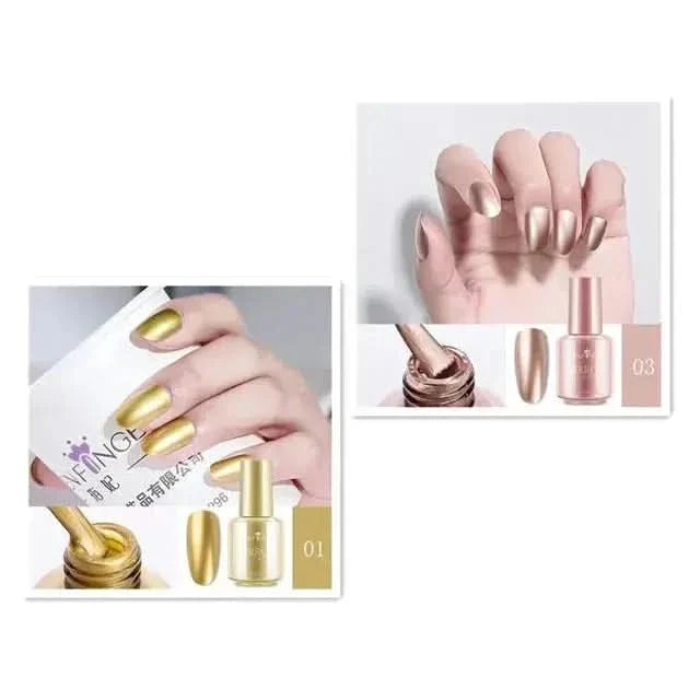 Mirror Nail Polish | High - Shine Metallic Finish | Long - Lasting & Durable | 8ml Bottle - Glam Global UKGlam Global UK