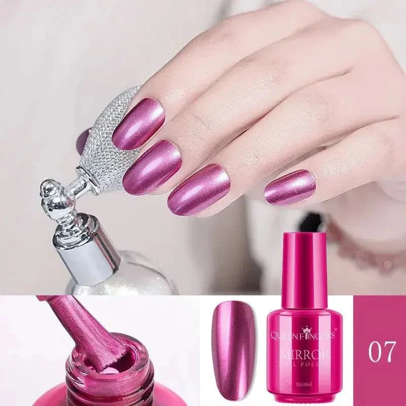 Mirror Nail Polish | High - Shine Metallic Finish | Long - Lasting & Durable | 8ml Bottle - Glam Global UKGlam Global UK