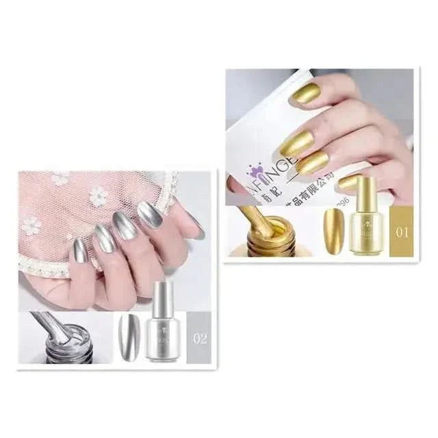 Mirror Nail Polish | High - Shine Metallic Finish | Long - Lasting & Durable | 8ml Bottle - Glam Global UKGlam Global UK
