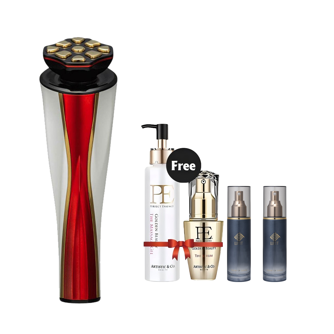 Dr. Arrivo THE ZEUS II – 9-MFIP Anti-Ageing Beauty Device | RF, EMS & LED | Rose Gold | Japanese Beauty Tech