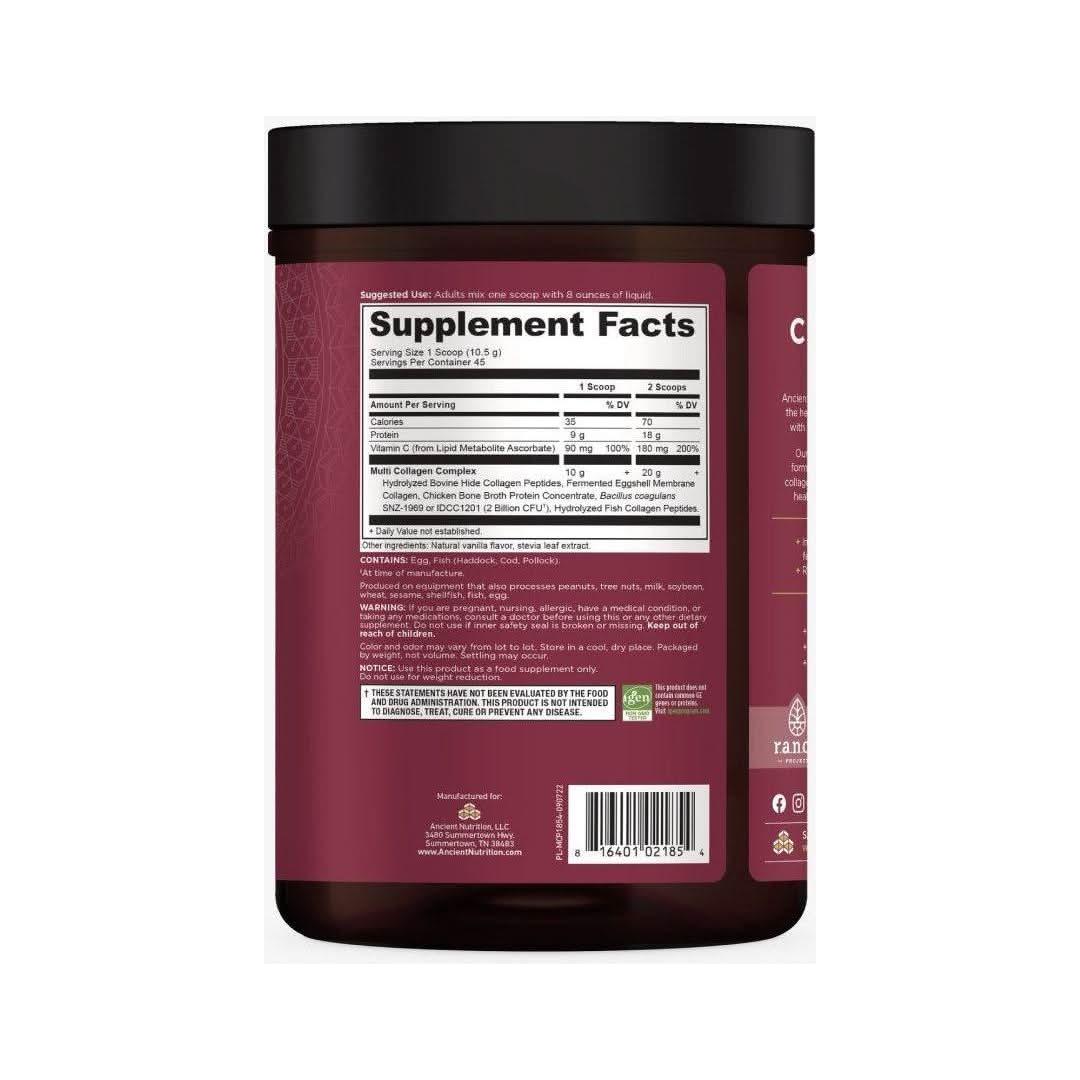 Ancient Nutrition Multi Collagen Protein - Vanilla - Glam Global UKAncient Nutrition
