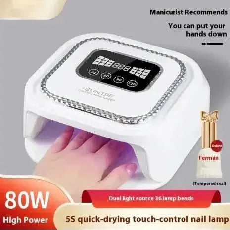 Nail Art Phototherapy Lamp – 150W Blue Light Gel Curing with Quick - Dry Technology - Glam Global UKGlam Global UK