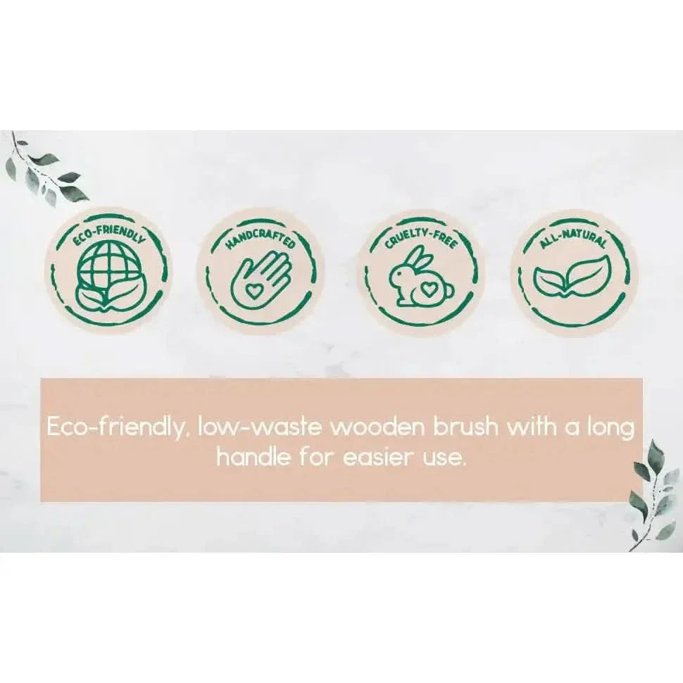 Natural Boar Bristle Bath & Body Massage Brush - Glam Global UKGlam Global UK