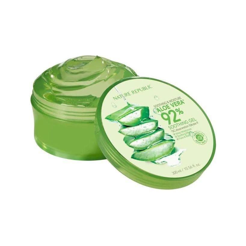 [NATURE REPUBLIC] Soothing & Moisture Aloe Vera 92% Soothing Gel 300ml - Glam Global UKNATURE REPUBLIC