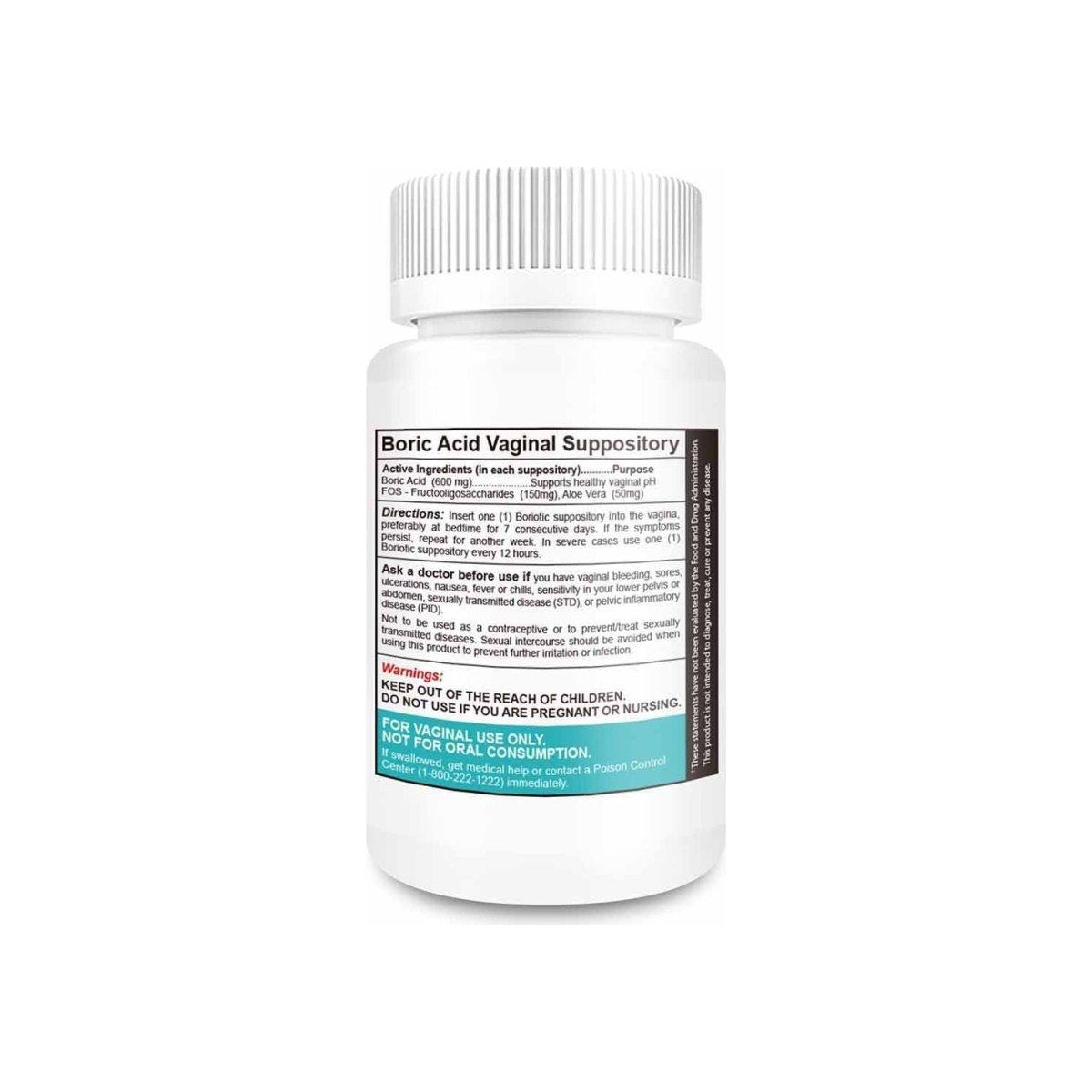 NutraBlast Boric Acid Suppositories w/ Aloe Vera & FOS Probiotic - Glam Global UKNutraBlast