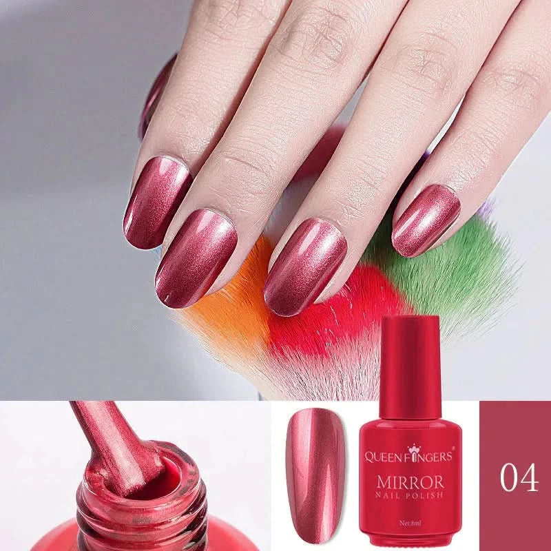 Mirror Nail Polish | High - Shine Metallic Finish | Long - Lasting & Durable | 8ml Bottle - Glam Global UKGlam Global UK