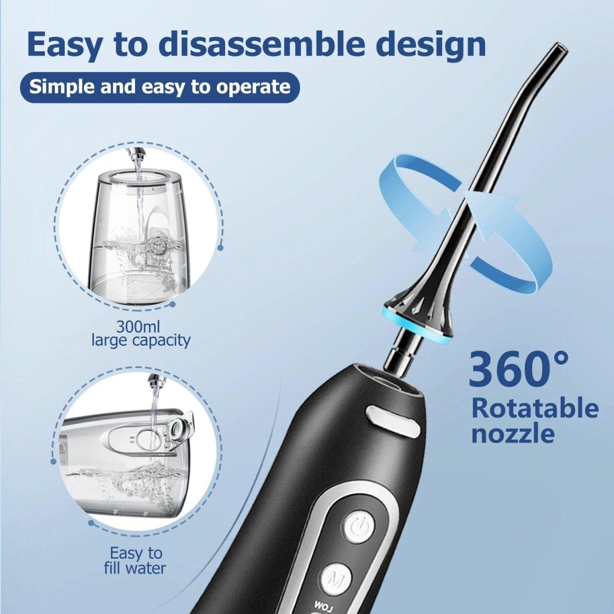 Oral Irrigator USB Rechargeable Water Flosser – Achieve a Brighter Smile Anytime, Anywhere - Glam Global UKGlam Global UK