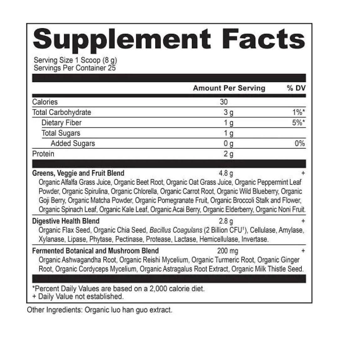 Ancient Nutrition Organic SuperGreens - Greens Flavour - 25 Servings - Glam Global UKAncient Nutrition