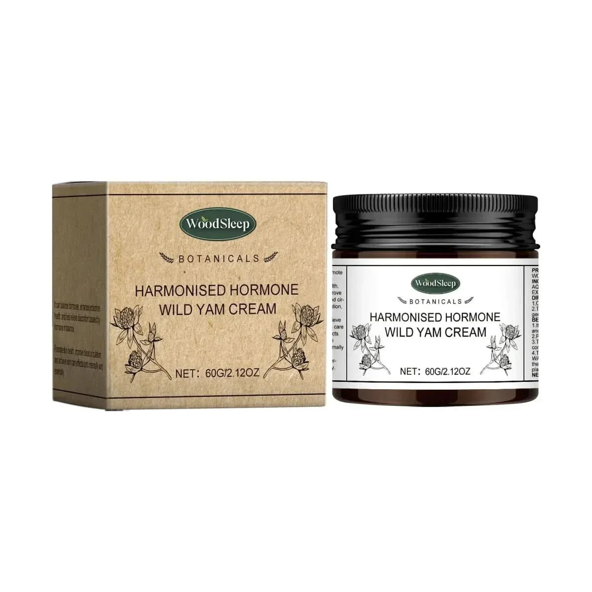 WoodSleep Botanicals Organic Wild Yam Cream - 60ml - Glam Global UKWoodSleep Botanicals