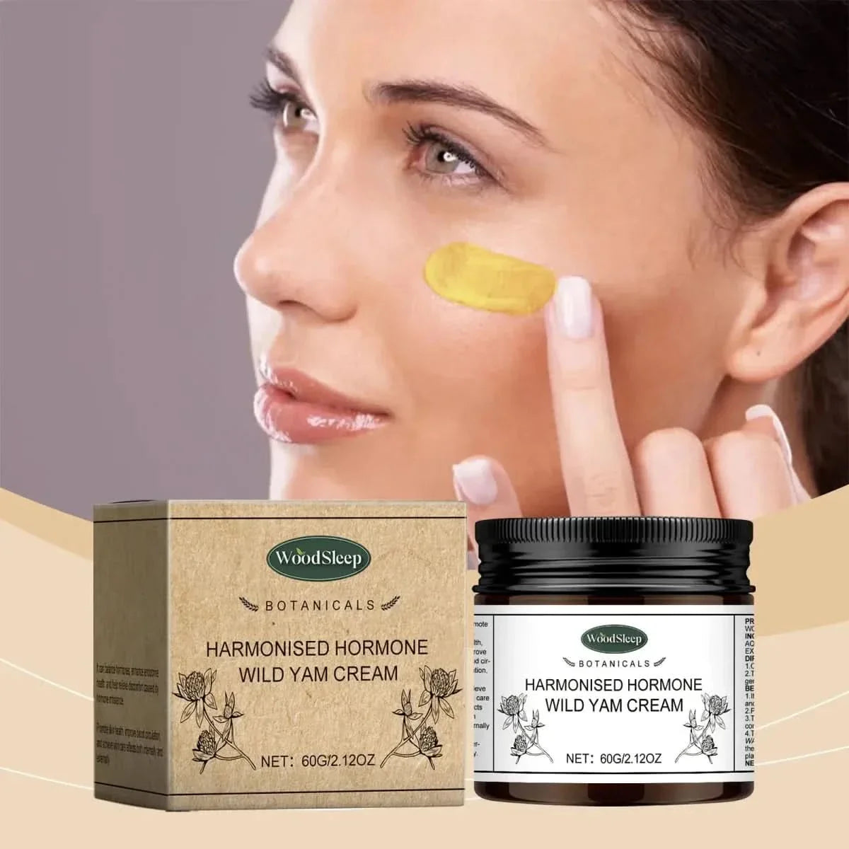 WoodSleep Botanicals Organic Wild Yam Cream - 60ml - Glam Global UKWoodSleep Botanicals