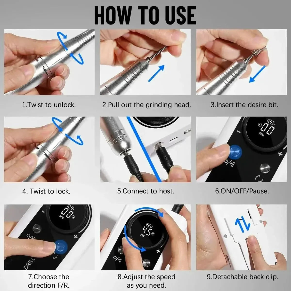 Portable Electric Nail Drill - Glam Global UKGlam Global UK