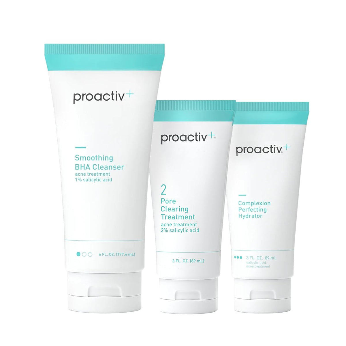 Kit de tratamiento antiacné de 3 pasos Proactiv | Limpiador facial de peróxido de benzoilo | Kit completo de 90 días para el cuidado de la piel con acné