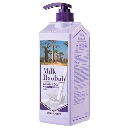 Champú capilar BIOKLASSE Milk Baobab – Talco para Bebé 1000ml | Cuidado capilar suave e hipoalergénico