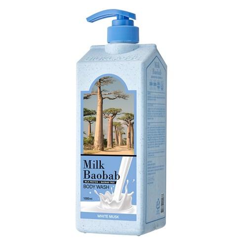 BIOKLASSE LECHE BAOBAB Gel de Ducha – Almizcle Blanco 1000ml | Nutritivo, pH Equilibrado y Lujosamente Perfumado