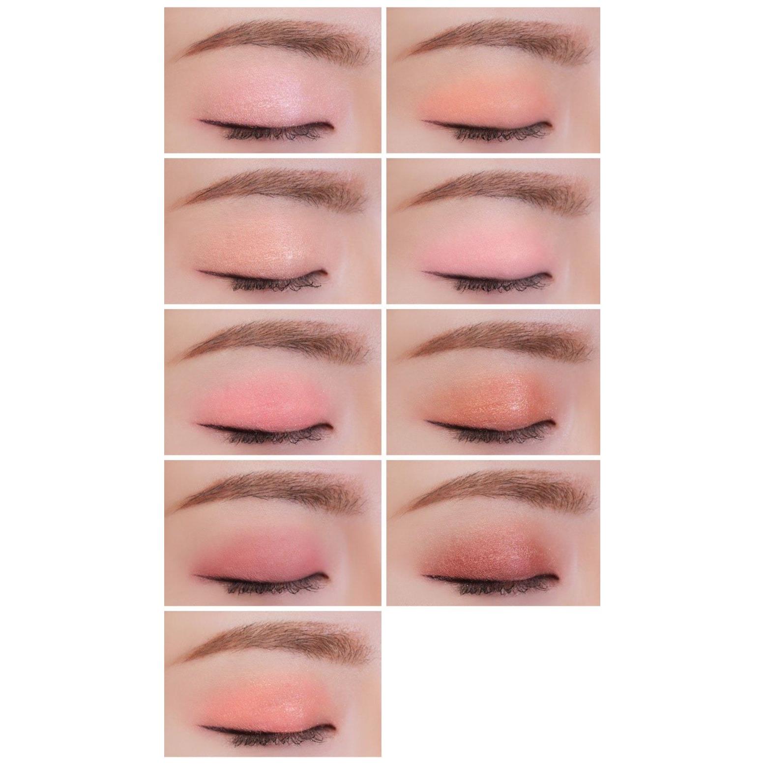3CE Paleta de Sombras de Ojos Multi Color – Beach Muse 8.1g | Paleta de Sombras de Ojos Rosa Suave y Coral de 9 Tonos