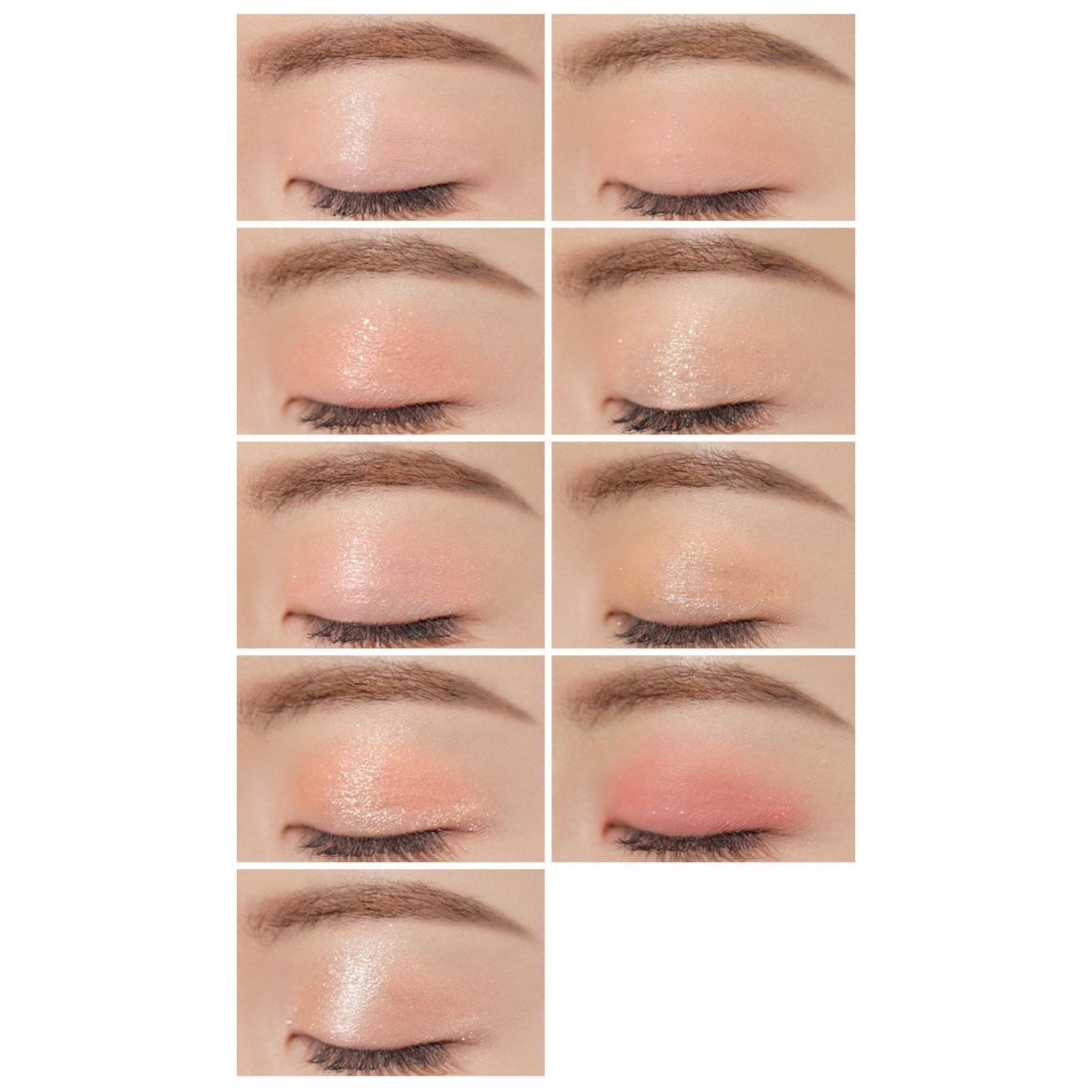 3CE Multi Eye Color Palette – Delightful 8.1g | Paleta de sombras de ojos coral y melocotón de 9 colores