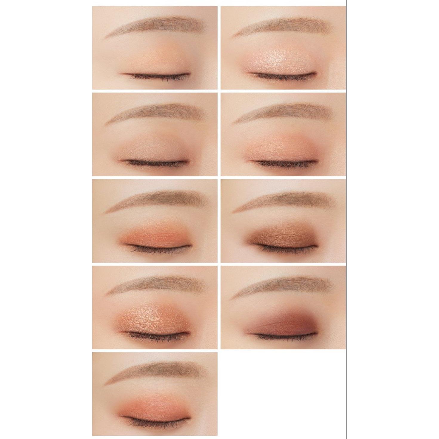 3CE Multi Eye Color Palette – Overtake 8.1g | Paleta de sombras de ojos romántica y neutra de 9 colores