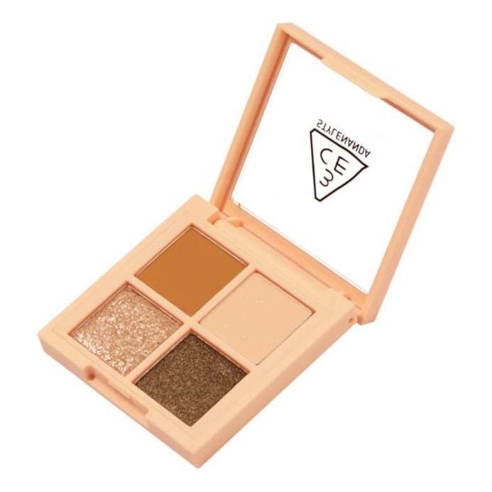 3CE Mini Multi Eye Color Palette 3.5g – Almond Fudge | Tonos neutros para looks de ojos sin esfuerzo