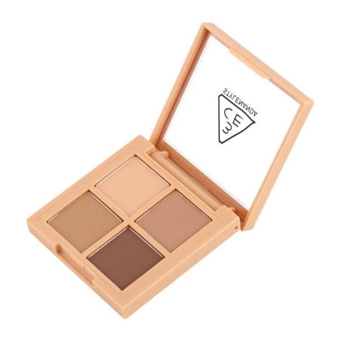 Paleta de Sombras de Ojos Mini Multi de 3CE – #Flat Call | Tonos Marrones Mate Clásicos para una Elegancia Diaria