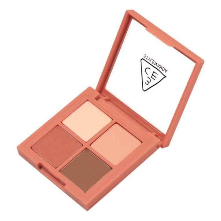 Paleta de sombras de ojos 3CE Mini Multi – #Rose Latte | Sombras de ojos mate suaves en tonos neutros de rosa romántico