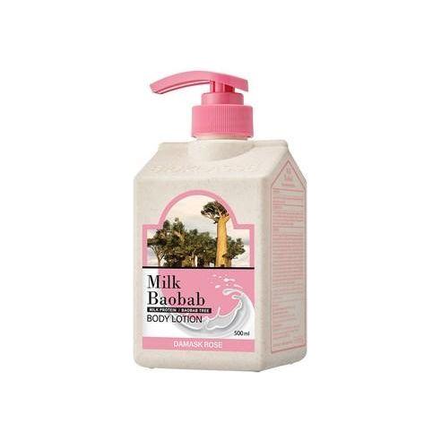 BIOKLASSE MILK BAOBAB Loción Corporal – Rosa Damascena – 500ml | Hidratación Profunda con un Atemporal Aroma Floral