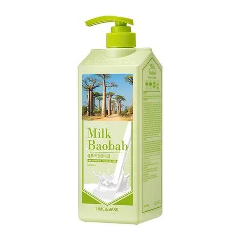 BIOKLASSE MILK BAOBAB Champú Capilar 1000ml – Lima y Albahaca | Cuidado refrescante y fortalecedor del cuero cabelludo